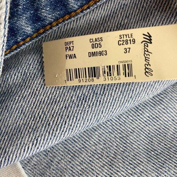 Madewell The Perfect Vintage Jean in Fitzgerald Wash‎ Blue NWT Women's Size 37 - Picture 8 of 13
